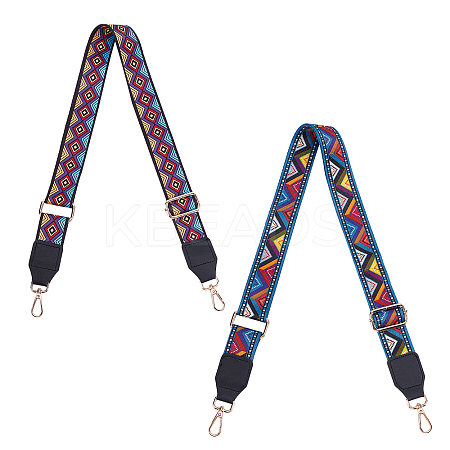 2Pcs 2 Color Nylon with Cotton Adjustable Bag Strap FIND-WR0002-25-1