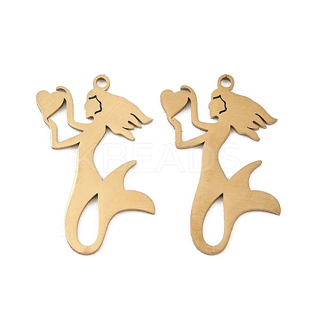 201 Stainless Steel Pendants STAS-I364-06G-1