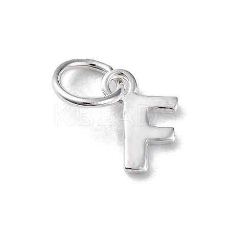 925 Sterling Silver Letter Charms STER-C012-01S-F-1