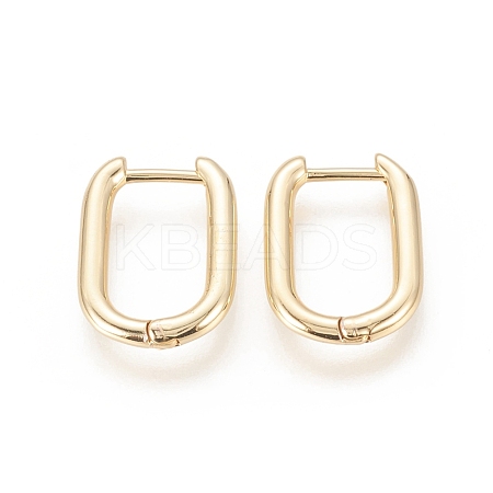 Brass Huggie Hoop Earrings X-EJEW-F245-04G-A-1
