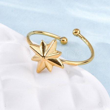 304 Stainless Steel Cuff Rings for Women RJEW-F175-01G-05-1