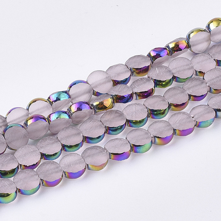 Electroplate Glass Beads Strands EGLA-S187-01B-1