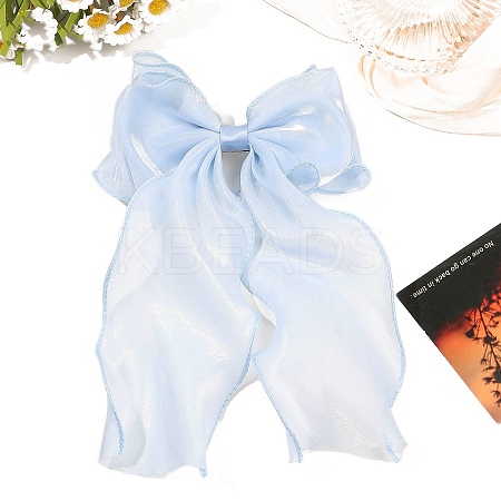 Cloth Long Bowknot Hair Barrettes PW-WG6129B-03-1