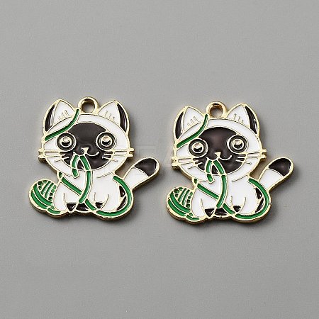 Zinc Alloy Enamel Pendants LS-ENAM-WH0065-01G-1