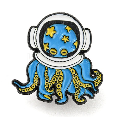 Octopus Astronaut Enamel Pins JEWB-F024-01A-1