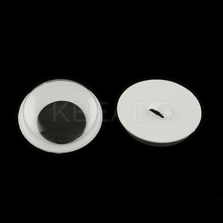 Black & White Plastic Wiggle Googly Eyes Buttons DIY Scrapbooking Crafts Toy Accessories KY-S002A-18mm-1
