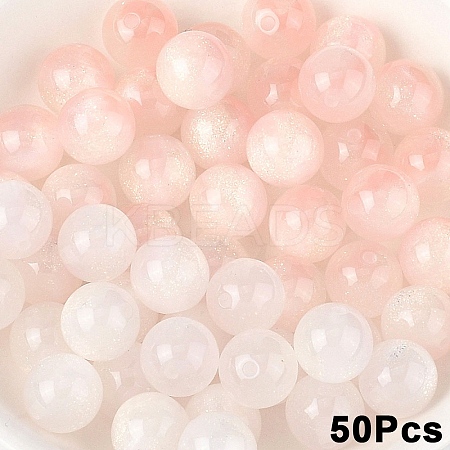 50Pcs Opaque UV Reactive Beads RESI-YW0005-93C-1