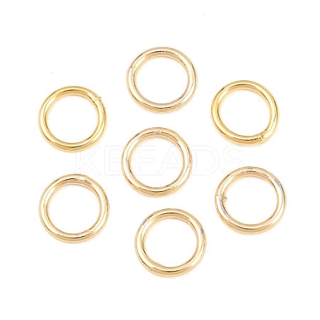 Brass Closed Jump Rings KK-D257-01G-02-1