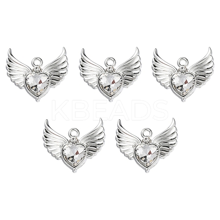 Rack Plating Alloy Glass Pendants FIND-YW0001-85C-1