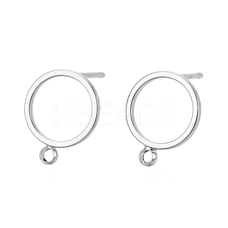 Brass Stud Earring Findings KK-S348-358-P-1