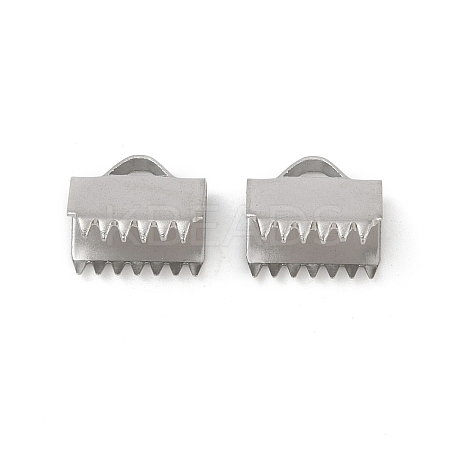 304 Stainless Steel Ribbon Crimp Ends STAS-E471-05J-P-1