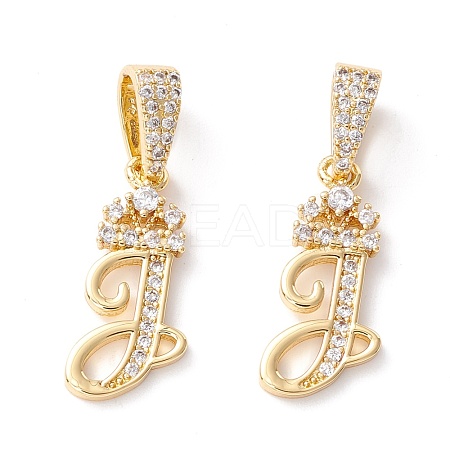 Eco-Friendly Brass Micro Pave Cubic Zirconia Pendants KK-K265-01G-J-1