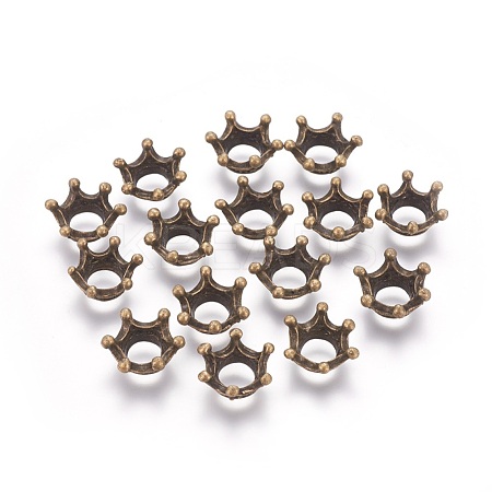 Tibetan Style Alloy Bead Caps PALLOY-WH0054-02AB-1