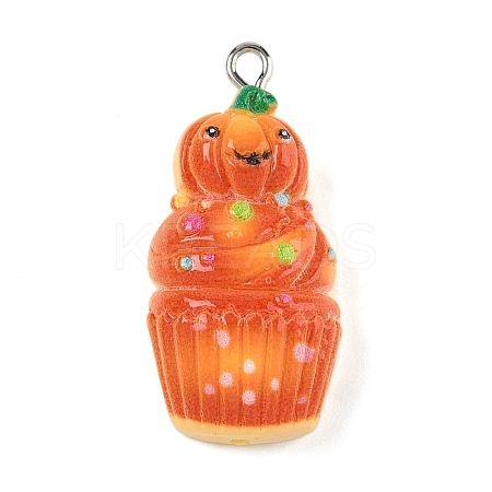 Halloween Themes Opaque Resin Pendants RESI-Z040-01P-03-1