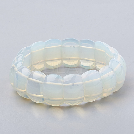 Opalite Beaded Stretch Bracelets BJEW-S137-23-1