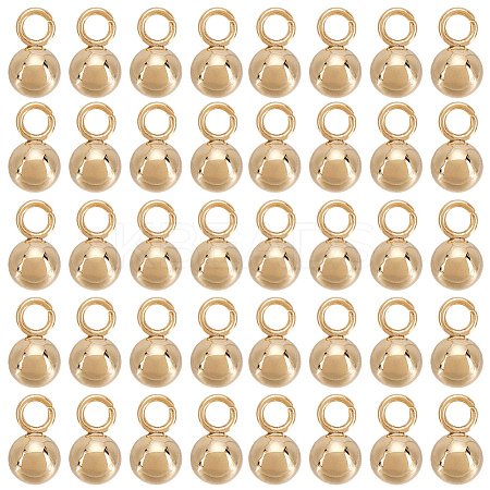80Pcs 304 Stainless Steel Sphere Charms STAS-SC0010-03G-1