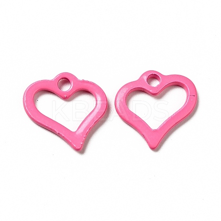 Spray Painted 201 Stainless Steel Charms STAS-G304-14B-1