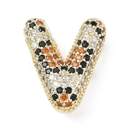 Brass Micro Pave Cubic Zirconia Pendants KK-Z108-02G-V-1