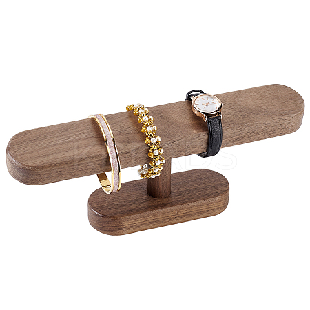 Wood T Bar Bracelet Display Stands ODIS-WH0061-39-1