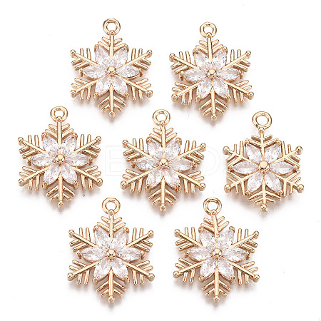 Christmas Brass Micro Pave Cubic Zirconia Links Connectors LS-X-KK-R111-009-B01-1
