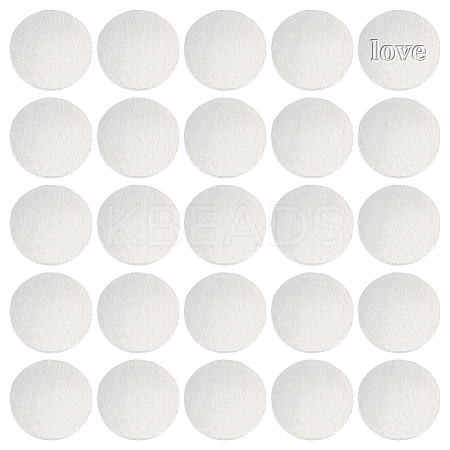 30Pcs Aluminium Alloy Blank Flat Round Sheet DIY-BC0014-47-1
