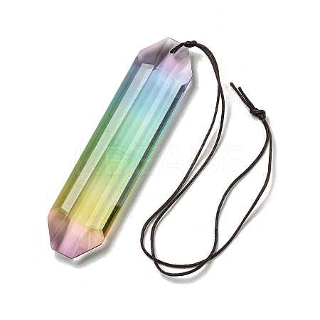 Glass Rectangle Hanging Suncatchers LS-HJEW-P018-C03-1