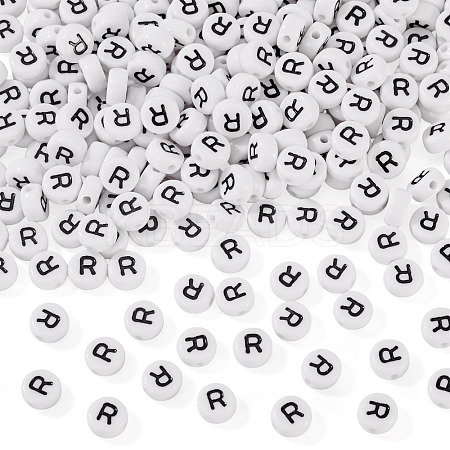 500Pcs Acrylic Beads SACR-TA0001-55R-1