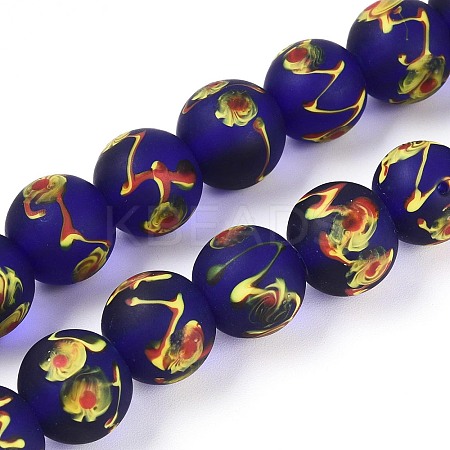 Handmade Lampwork Beads Strands LAMP-N028-05H-1