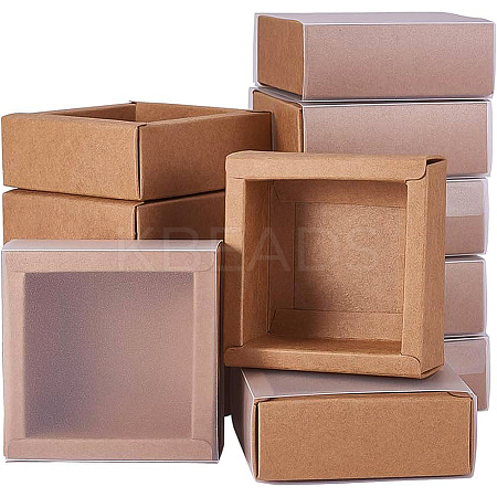 Kraft Paper Jewelry Boxes LS-CON-WH0068-65A-1
