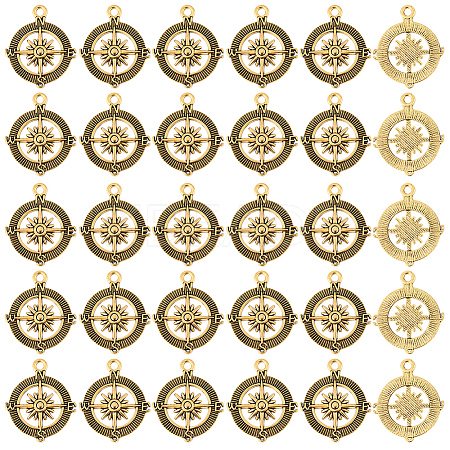 50Pcs Tibetan Style Alloy Pendants FIND-SC0020-97-1