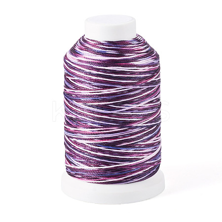 1 Roll Gradient Color Segment Dyed Round Waxed Polyester Cord YC-TADJ0001-03C-1
