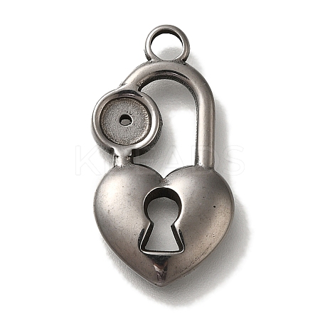 304 Stainless Steel Pendant Rhinestone Settings STAS-H223-01AS-05-1