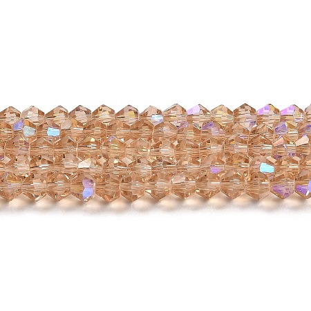 Transparent Electroplate Glass Beads Strands EGLA-A039-T3mm-L12-1