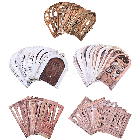 5 Sets 5 Styles Windows Themes Paper Stickers DIY-SP0005-60-1