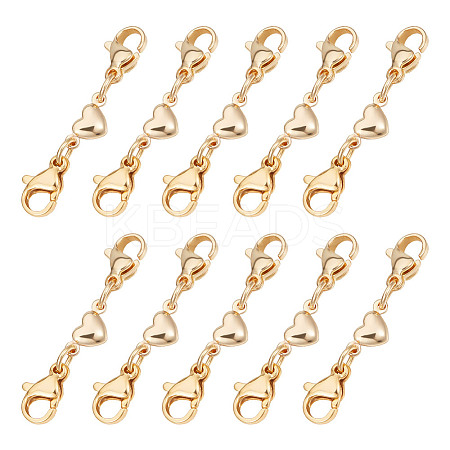 10Pcs 304 Stainless Steel Lobster Claw Clasps FIND-AB00054-1