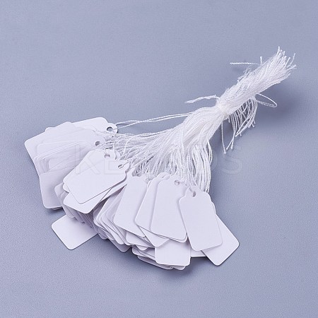 White Rectangle Jewelry Price Tags LS-X-TOOL-C003-02-1
