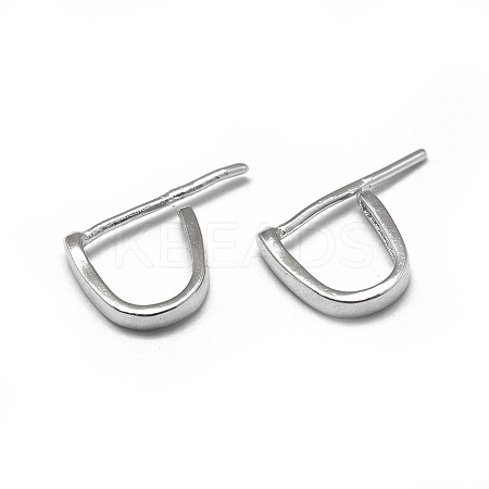 Anti-Tarnish 925 Sterling Silver Ice Pick Pinch Bails STER-L057-079A-1