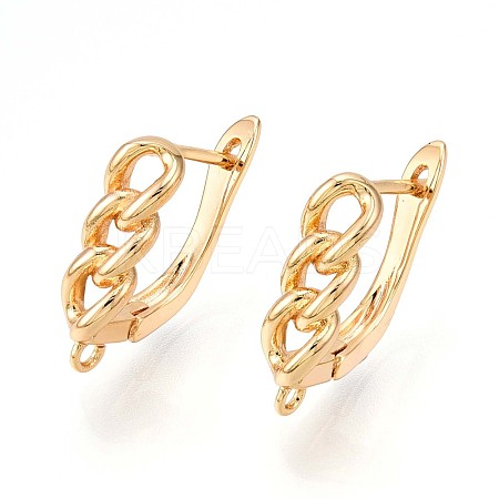 Brass Hoop Earring Finding KK-N261-41G-1