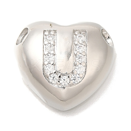 Rack Plating Brass Micro Pave Cubic Zirconia Pendants KK-I722-04P-U-1