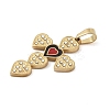Ion Plating(IP) 304 Stainless Steel Enamel Rhinestone Pendants STAS-Q325-05F-G-2