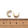 Brass Micro Pave Clear Cubic Zirconia Links Connector Charms KK-K378-66G-3