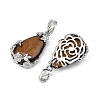 Natural Tiger Eye Pendants G-P393-P04-2