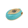 Rack Plating Brass Micro Pave Cubic Zirconia Pendants KK-P277-28G-05-2