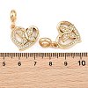 Alloy Crystal Rhinestone European Dangle Charms AL-CBAC2D3-17G-3