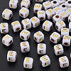 Opaque White Acrylic Beads MACR-Q242-010E-1