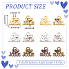 120Pcs 6 Colors Tibetan Style Alloy Pendants FIND-NB0003-13-2