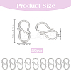 300Pcs 304 Stainless Steel S-Hook Clasps STAS-HY0001-80-2