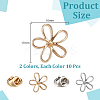 20Pcs 2 Colors Allloy Anti-glare Lapel Pins Brooches JEWB-AR0001-24B-4