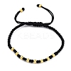 Polyester Cord Braided Bead Bracelets for Women BJEW-L698-03G-01-4