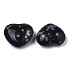 Natural Snowflake Obsidian Heart Love Stone G-N0326-56A-2